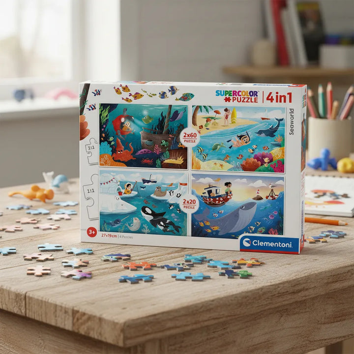 Rompecabezas Para Niños 4 En 1 Explorando El Oceano