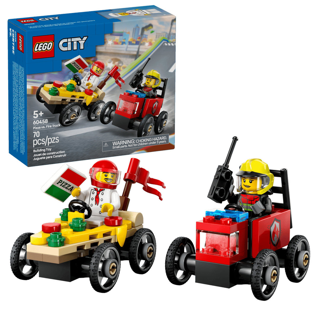 Juego Lego Original City Pizza Vs Camión De Bomberos Niños