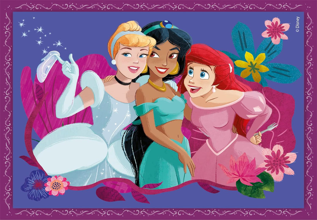 Rompecabezas 4 En 1 Princesas Para Niños