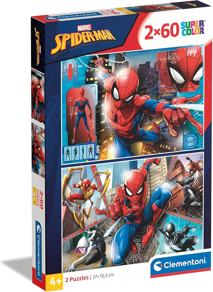 Rompecabezas 2 En 1 Spider-man  Para Niños