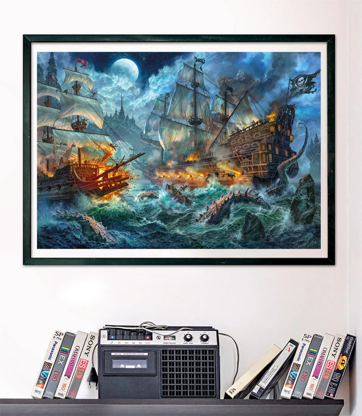 Rompecabezas 1000 Piezas Barcos Piratas