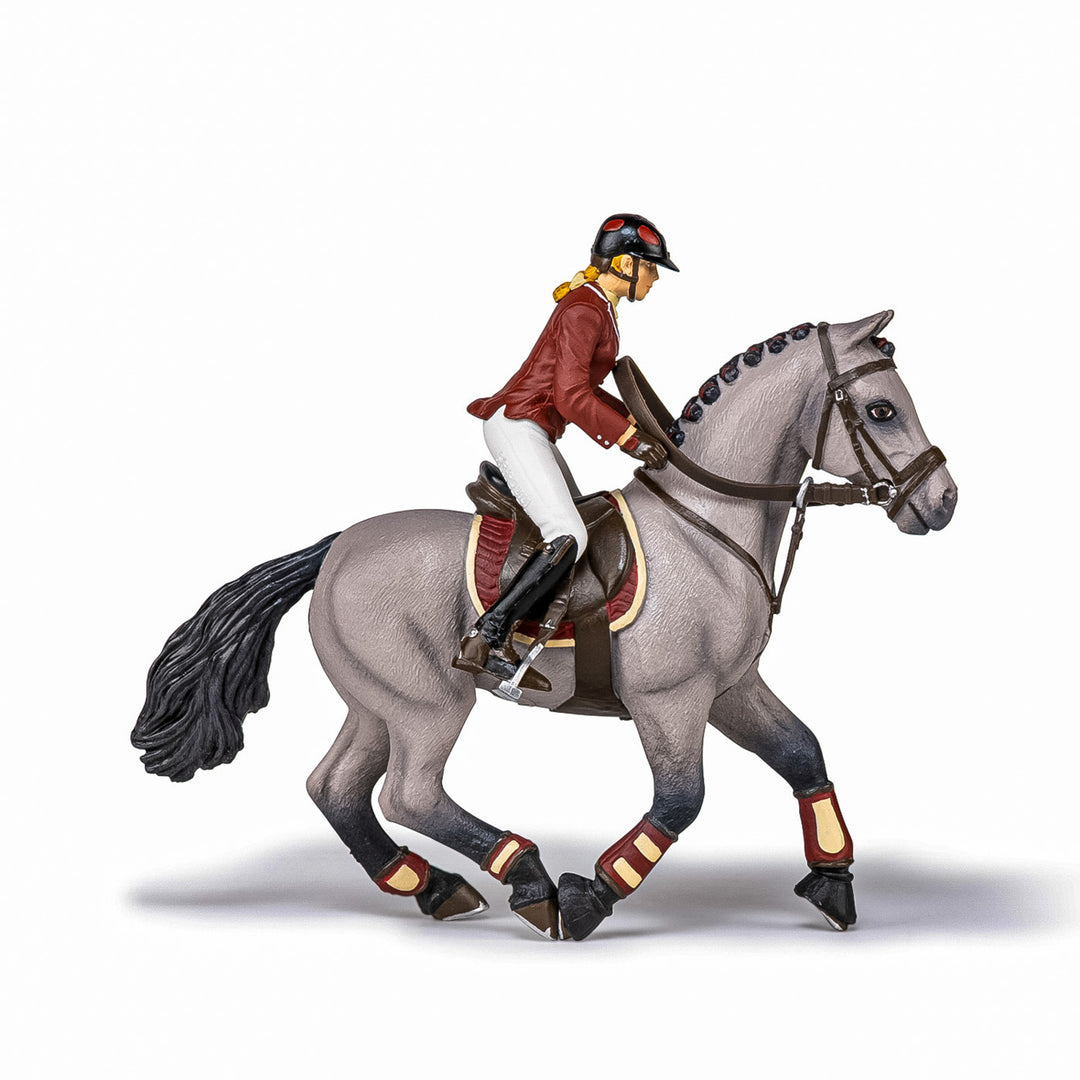 Juego figura de competencia jinete y caballo para niños