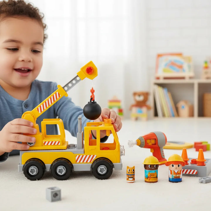 juego Camión Demolición Taladro Eléctrico Niños