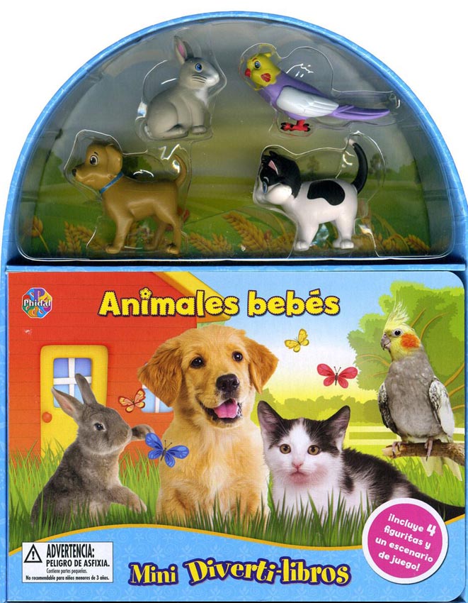 Libro Infantil Cuento Animales Bebès 4 Figuras Niños