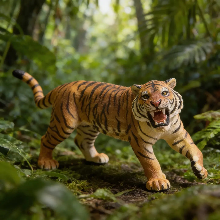 Figura De Colección Tigre Pintado A Mano Papo Para Niños