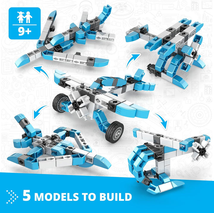 Juego De Construcción Aviones 5 En 1 Niño