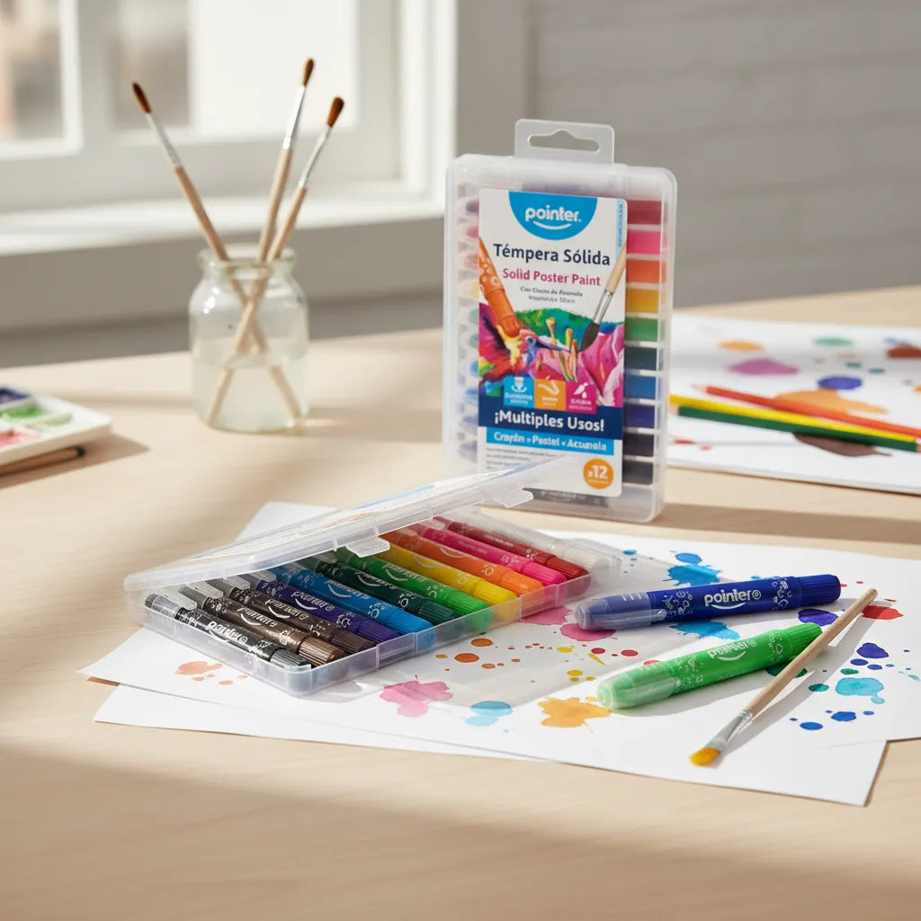 Tempera Solida Tipo Crayola Lavable