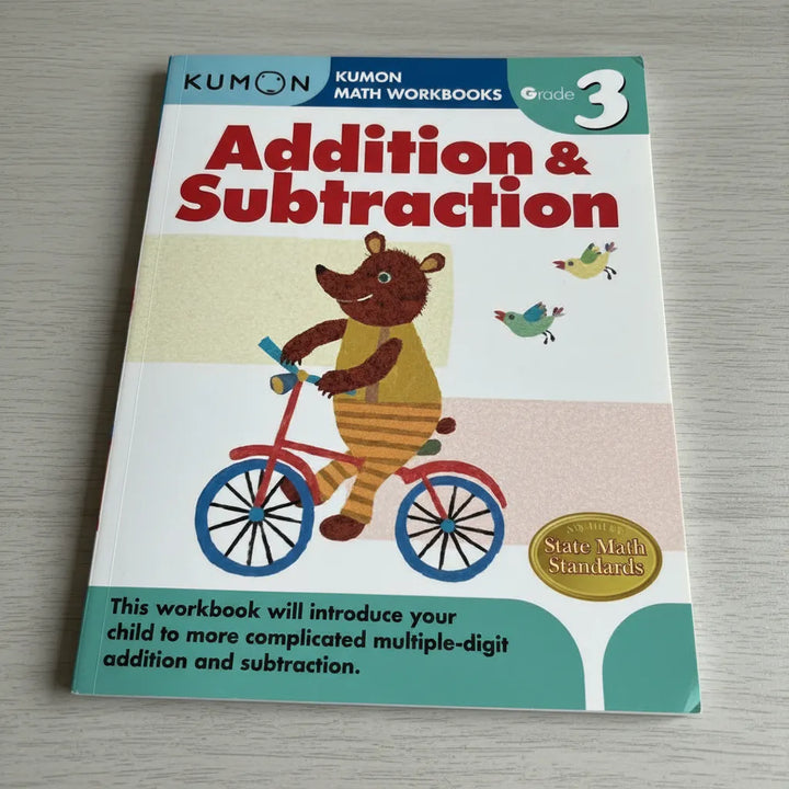 Libro Kumon Addition and subtraction grade 3 para Niños
