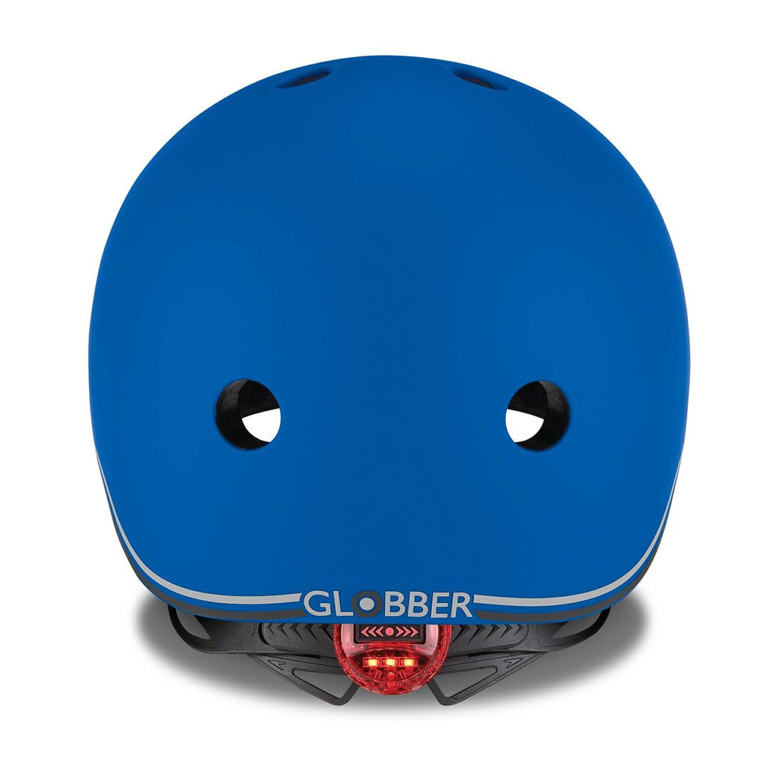 Casco Protector Niños Con Luz Led Ajustable Azul