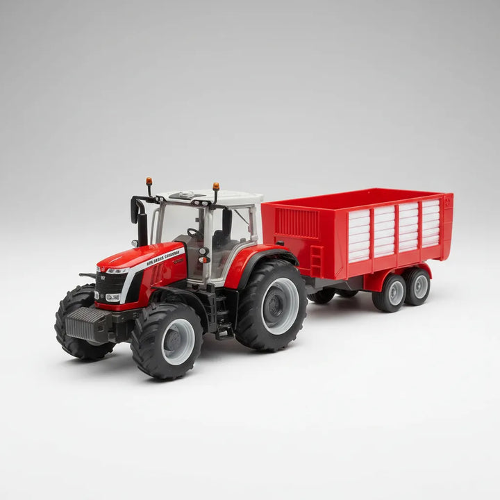 Tractor a escala Massey Ferguson Rojo