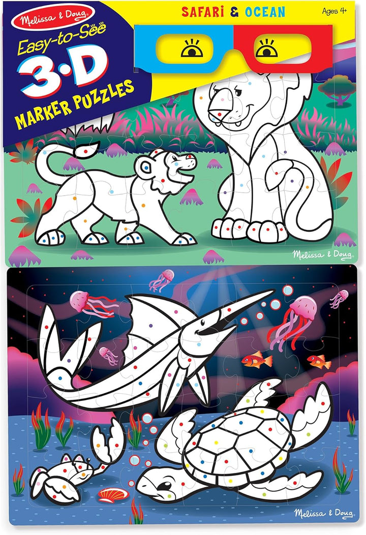 Rompecabezas Didáctico 3d Safari Y Océano Para Niños