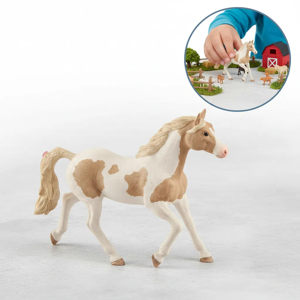 Figura Coleccionable Caballo Paint Pintada A Mano
