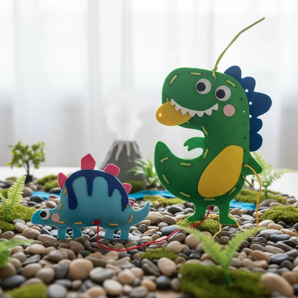 Set De Arte Y Manualidades Dinosaurios Tejidos Lv1