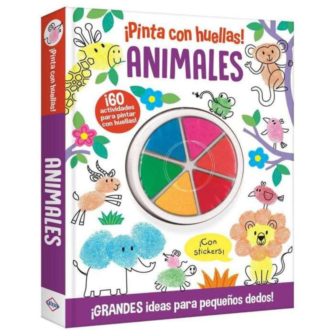Libro Infantil Animales Pinta Con Huellas Niños