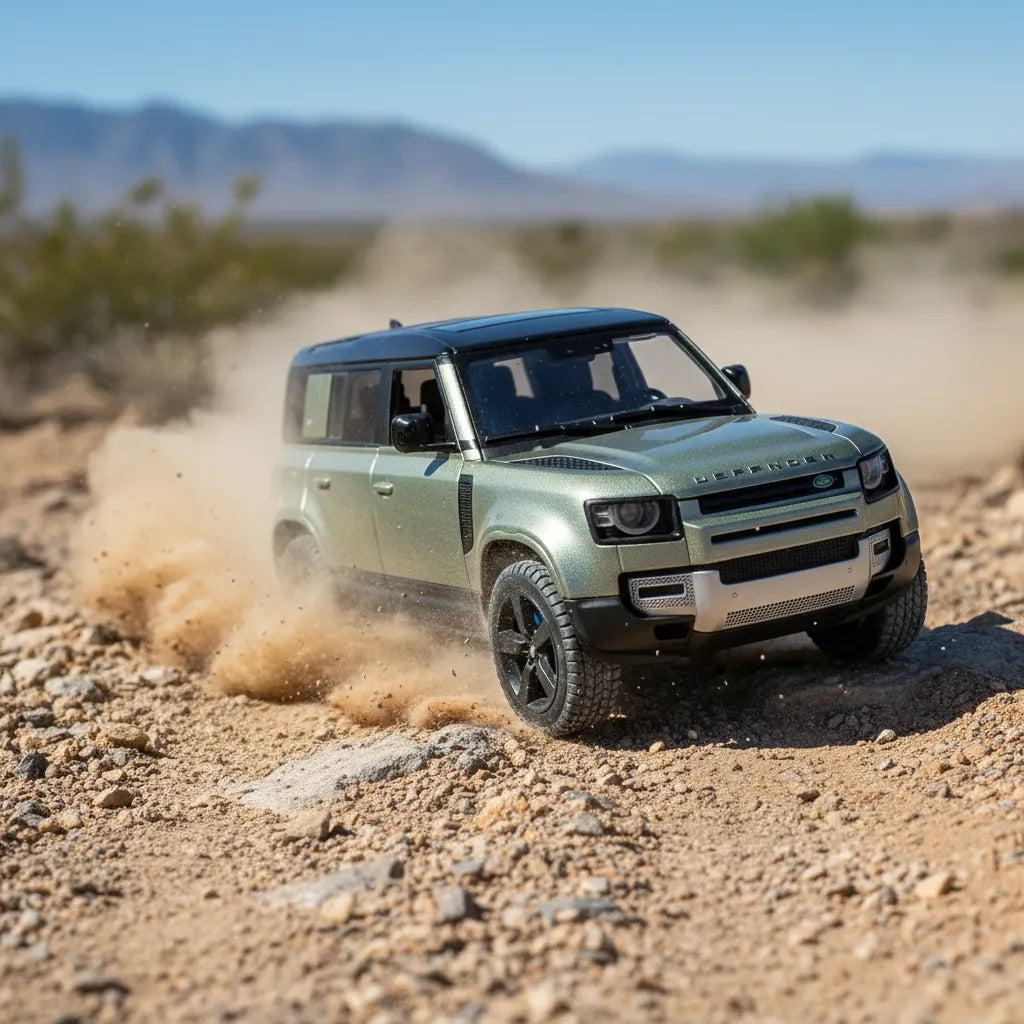 Carro Bburago A Escala 1:43 Land Rover Defender 110 Verde