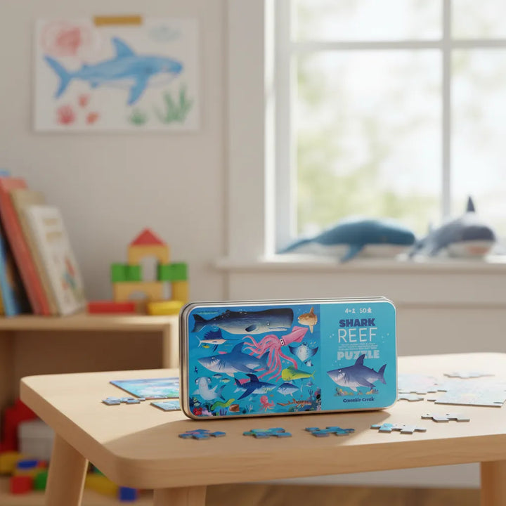 Rompecabezas De Tiburones 50 Piezas Para Niños