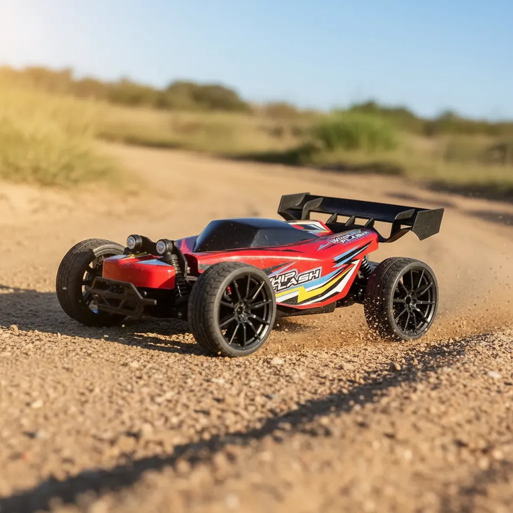 Carro A Control Whip Flash Buggy Rojo Para Niños Y Adultos