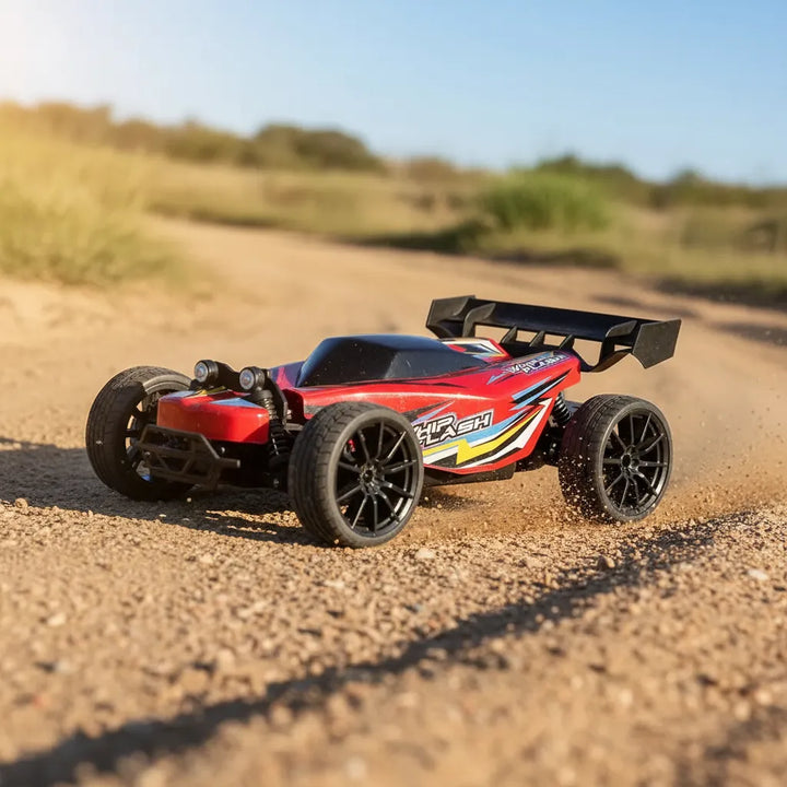 Carro A Control Whip Flash Buggy Rojo Para Niños Y Adultos