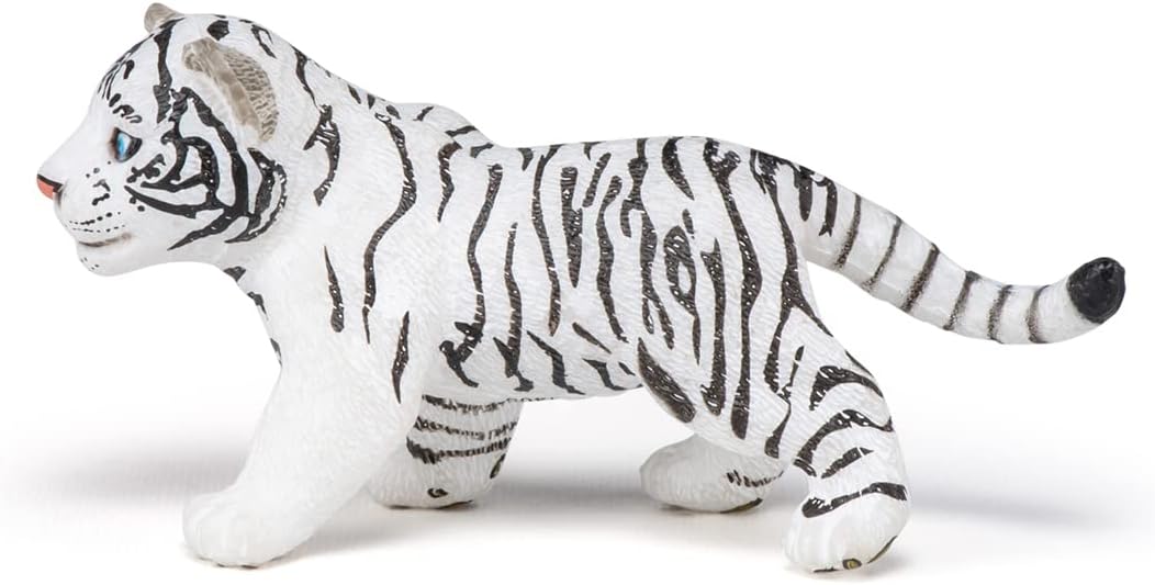 Figura Coleccionable Tigre Blanco Pintada A Mano