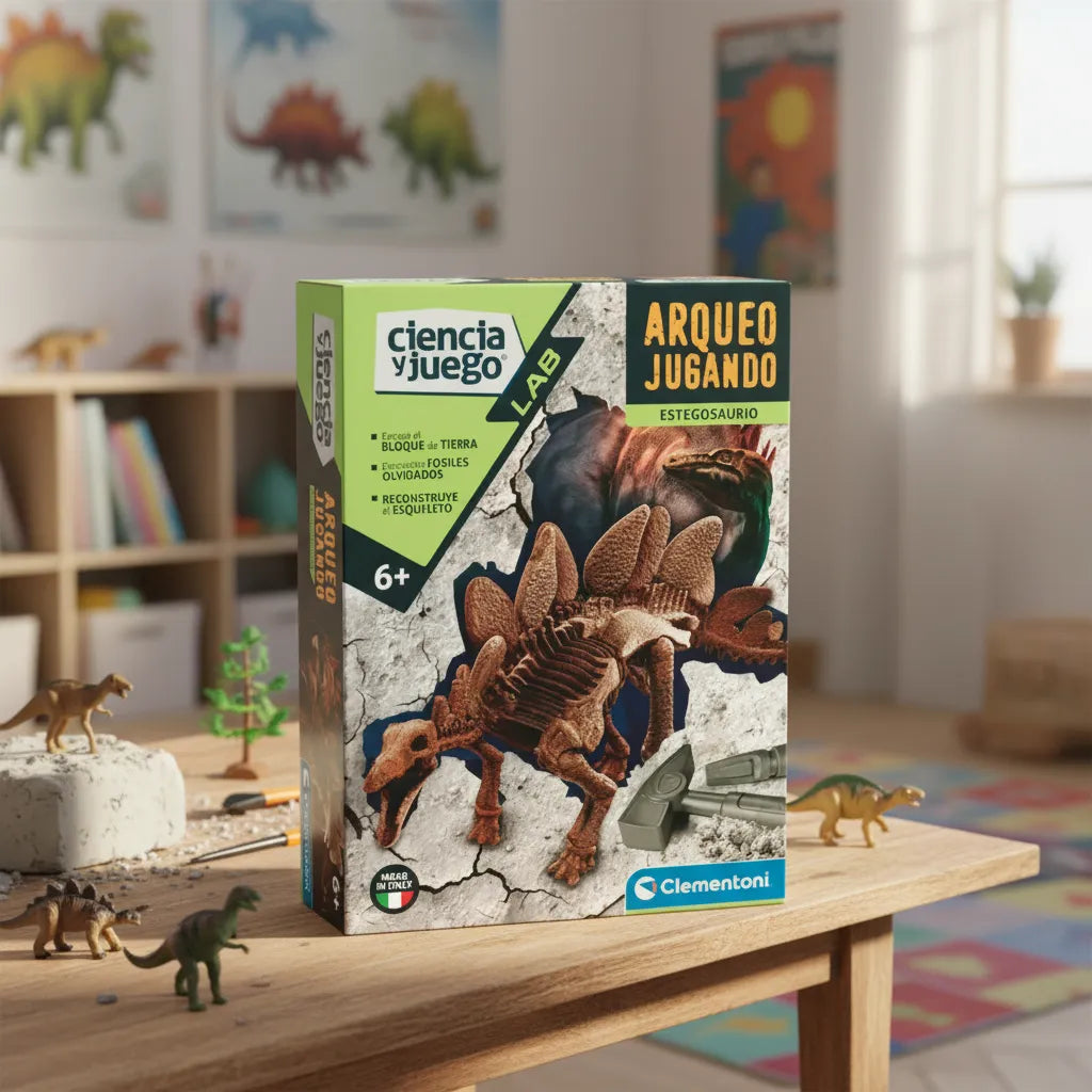 Juego De Ciencia Kit Excavación Stegosaurus Realidad Niños