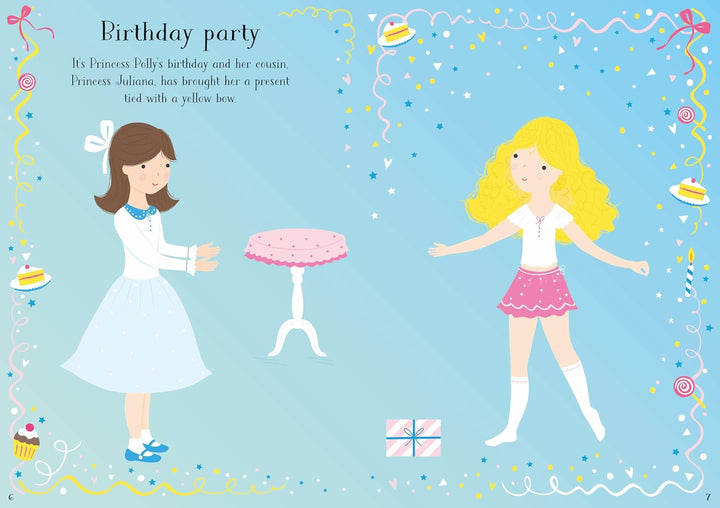 Libro Pequeñas Princesas Con Stickers Para Vestir Para Niños