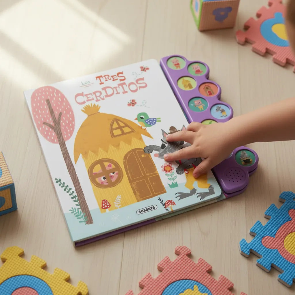 Libro De Sonidos Los Tres Cerditos Interactivo Para Niños
