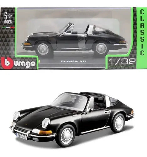 Carro Coleccionable A Escala 1:32 Porche 911 1967 Negro