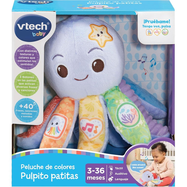 Juguete Peluche Pulpo Con Sonidos Para Bebés
