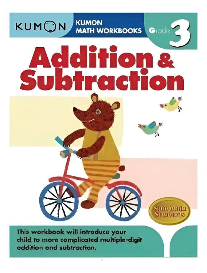Libro Kumon Addition and subtraction grade 3 para Niños