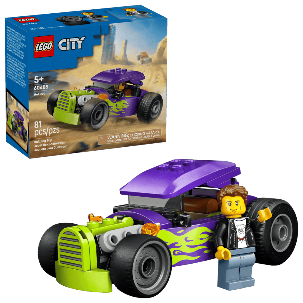 Juego De Construcción City Hot Rod 81 Piezas Para Niños
