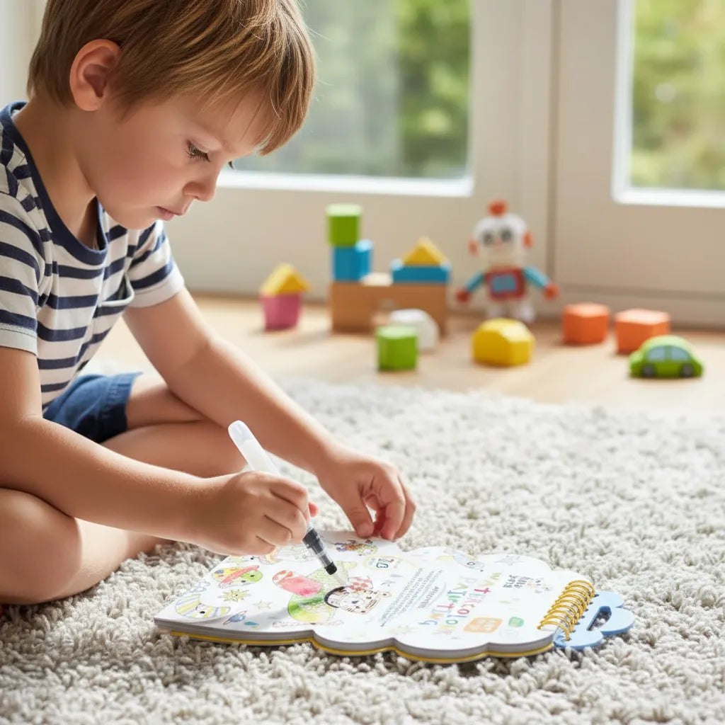 Libro De Pintura Aventura Borrable Para Niños