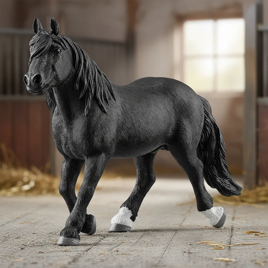 Figura Animales Caballo Noriker Pintado A Mano