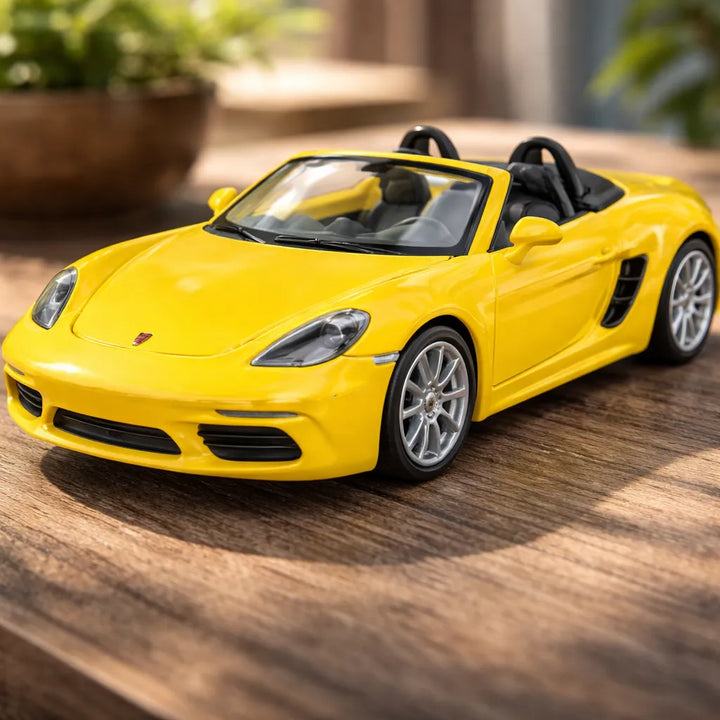 Carro A Escala 1/36 Coleccionable Porshe 718 Boxter Amarillo