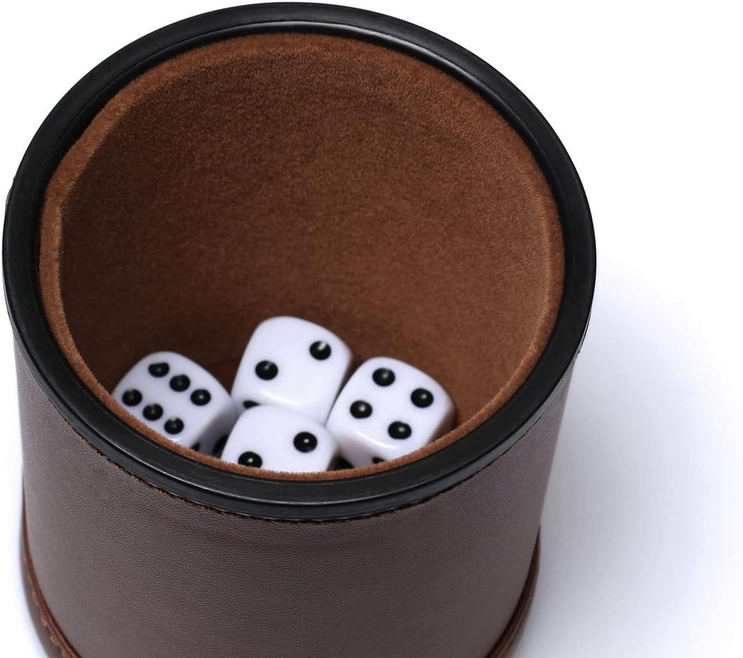 Juego Set De Dados De Lujo Con 5 Vasos y 30 Dados adultos
