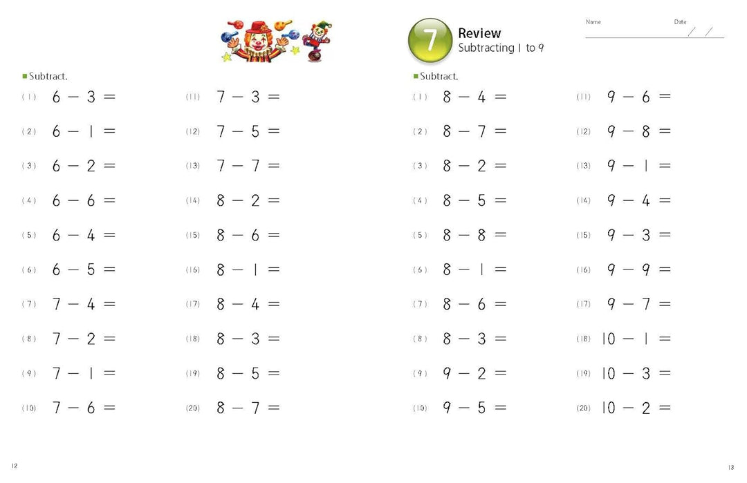 Libro Kumon Mi Libro De Restas Simples Para Niños