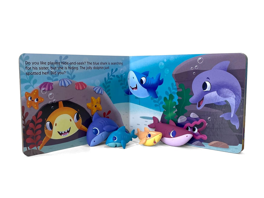 Libro Para Niños Y Juego 2 En 1 Figuras Tiburones Para Niños