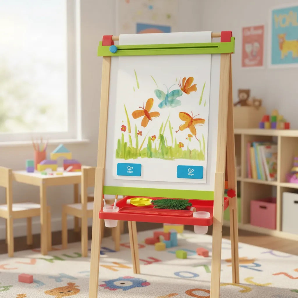 Juguete Tablero De Madera Infantil Doble Cara Para Niños