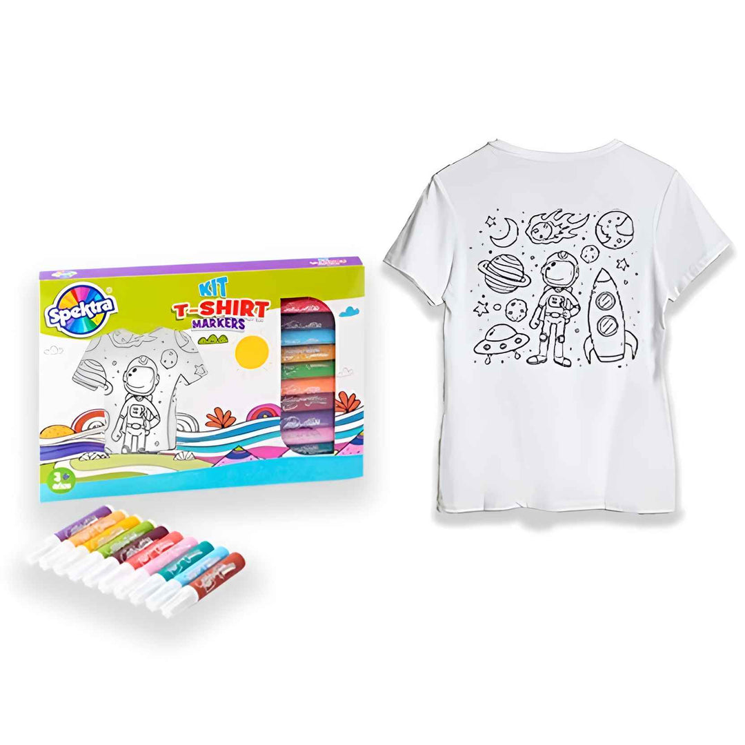 Kit Personaliza Tu Camisa Talla 4 Planetas Niños