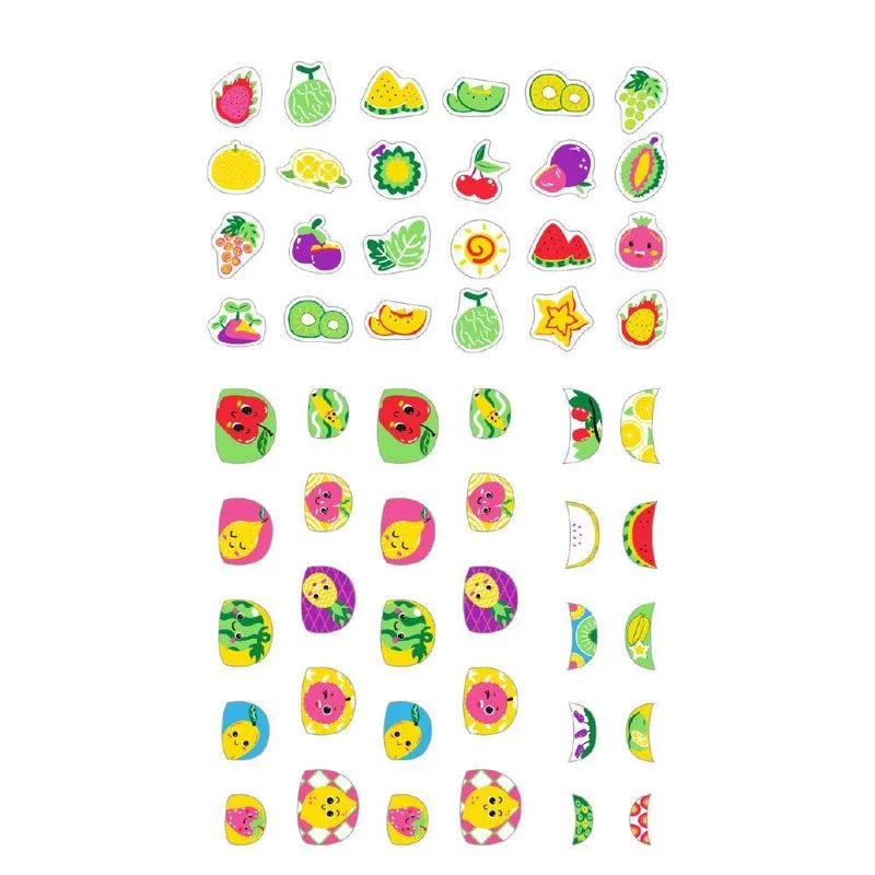 Juego Stickers De Uñas Frutas Para Niños