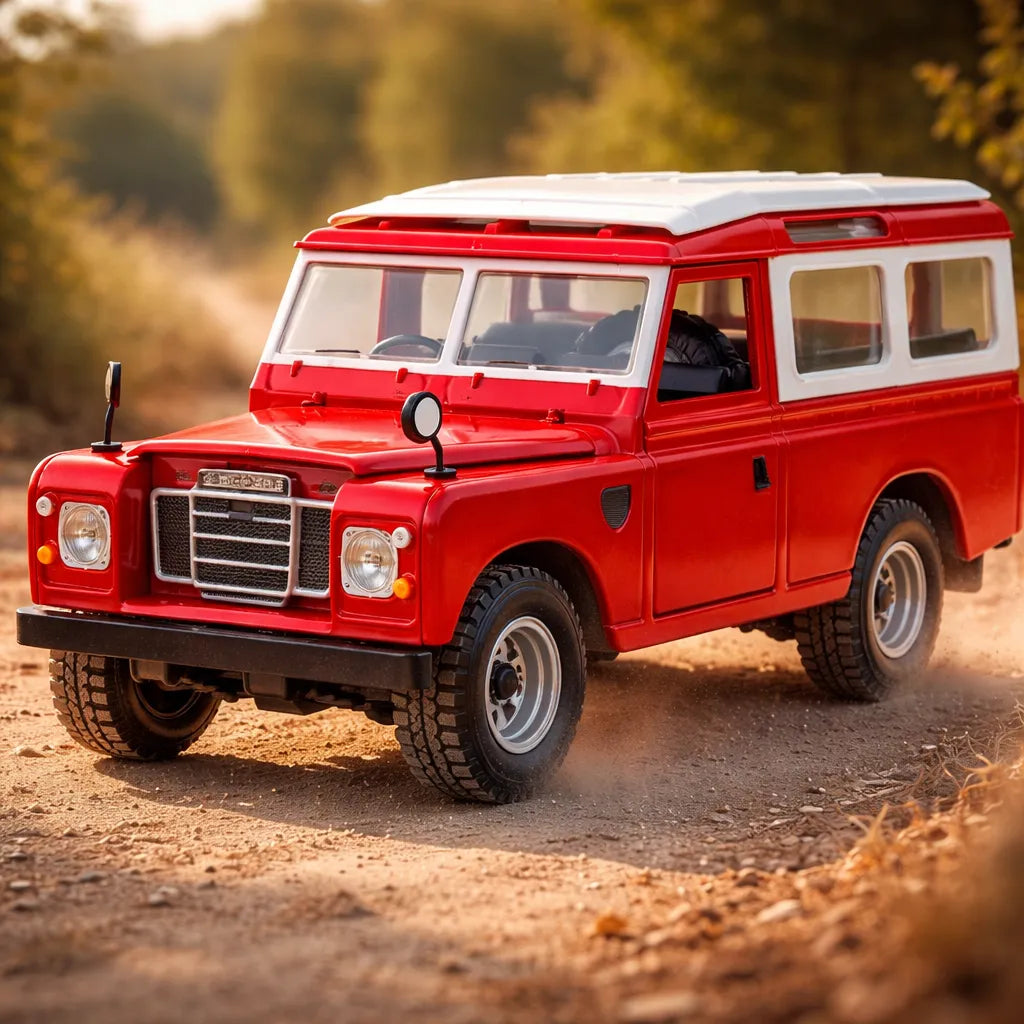 Carro Coleccionable 1/25 Land Rover Series II Rojo