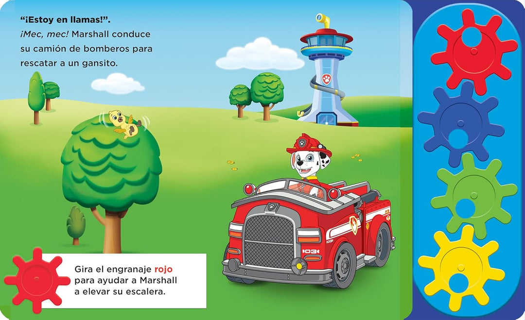 Libro Stem Gira Y Vuela Paw Patrol Engranajes Para Niños