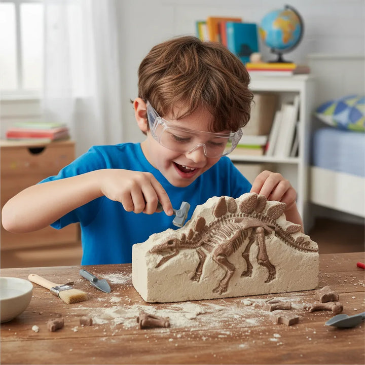 Juego De Ciencia Kit Excavación Stegosaurus Realidad Niños