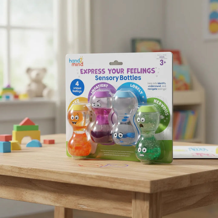 Juego Botellas Sensoriales Emocionales Para Niños