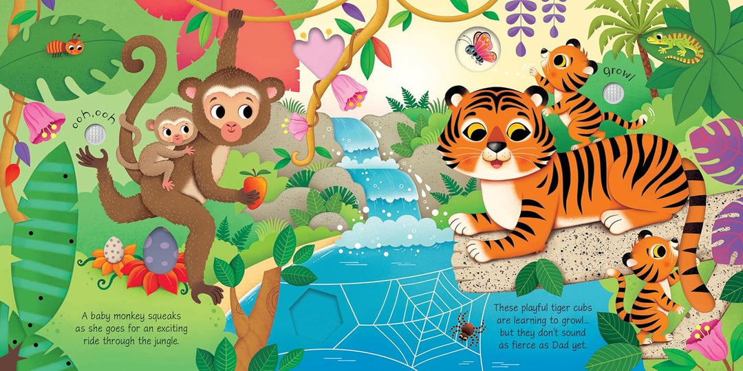 Libro Didáctico Con Sonidos Animales Bebés Para Niños