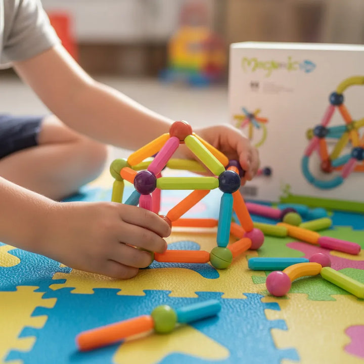 Juego de Construccion Magnetico 64 Piezas