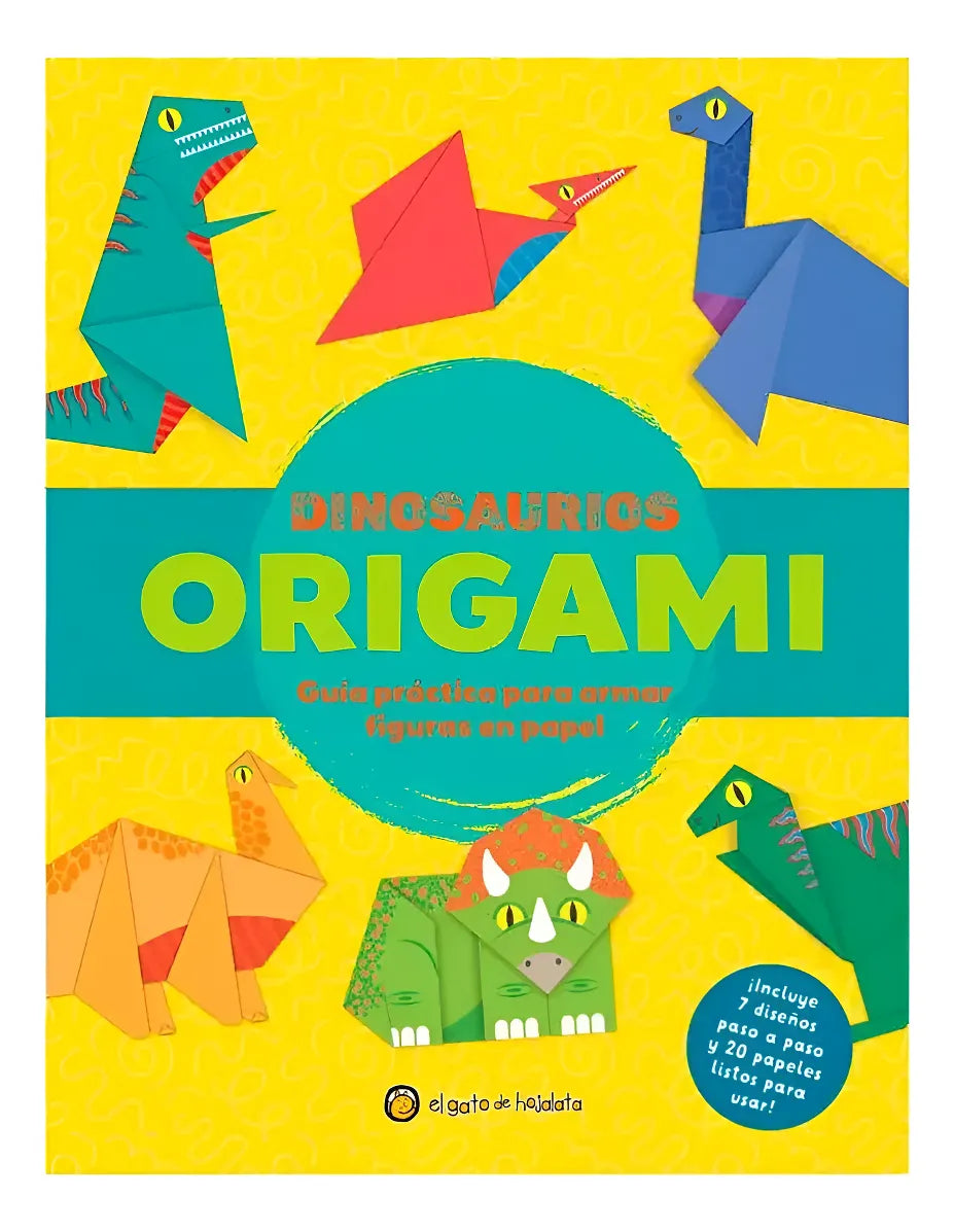 Libro Crea Origami Dinosaurio Para Niños