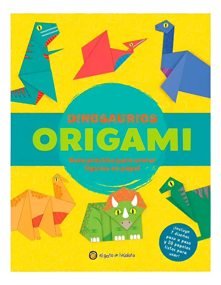 Libro Crea Origami Dinosaurio Para Niños