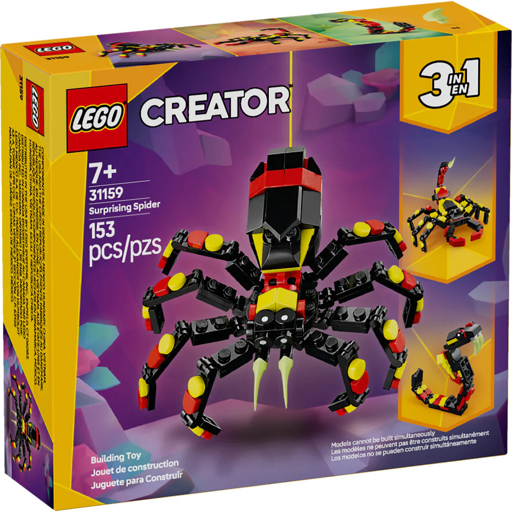 Juego Lego 153 Piezas Araña 3 En 1 Para Niños