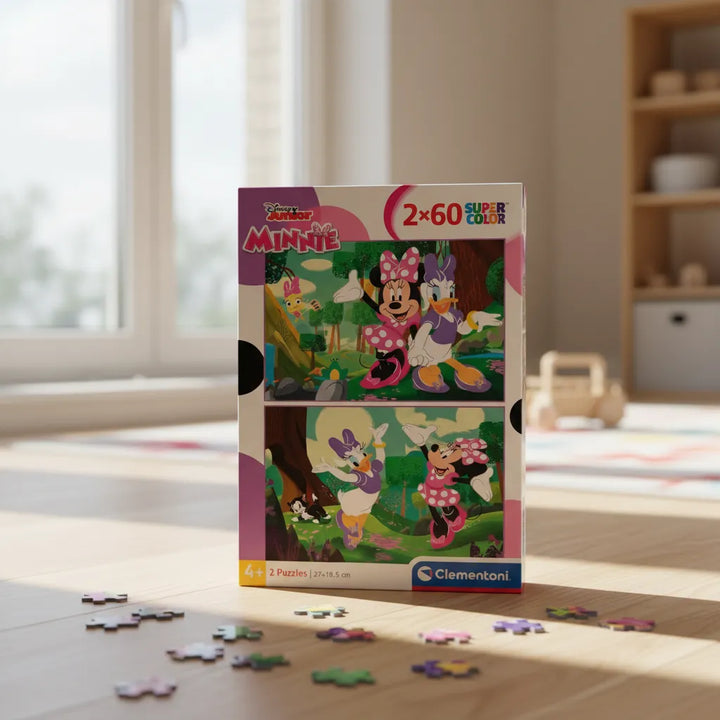 Rompecabezas 2x60 Piezas Minnie Para Niños