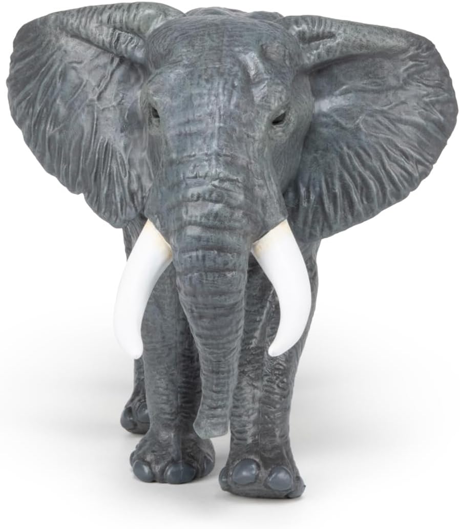 Figura Animales Elefante Africano Pintada A Mano